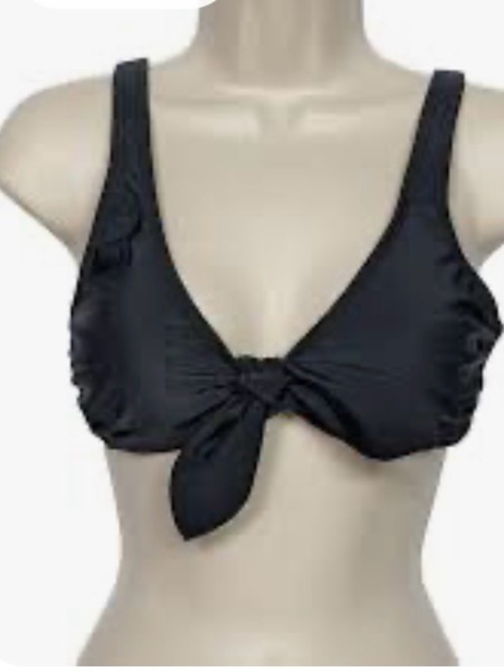 Xhilaration Black Knot-Front Bikini Top